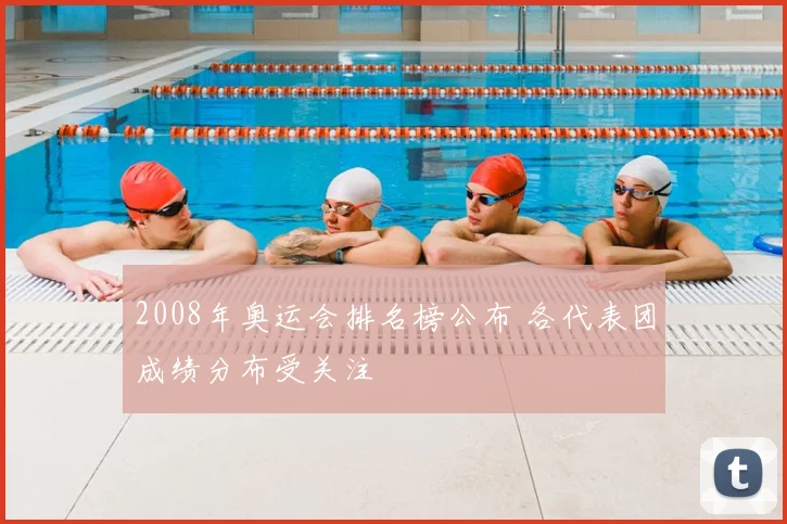 2008年奥运会排名榜公布 各代表团成绩分布受关注